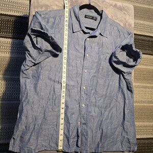 NAUTICA short sleeve men button down blue